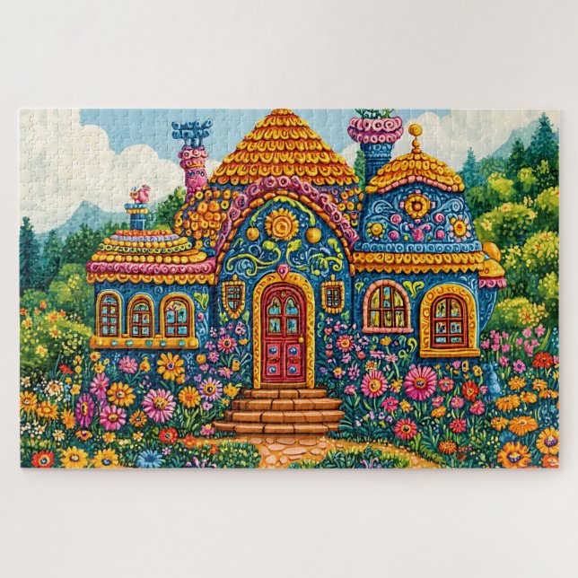 Colorful Simple Rustic Modern Cool Jigsaw Puzzle (Horizontal)