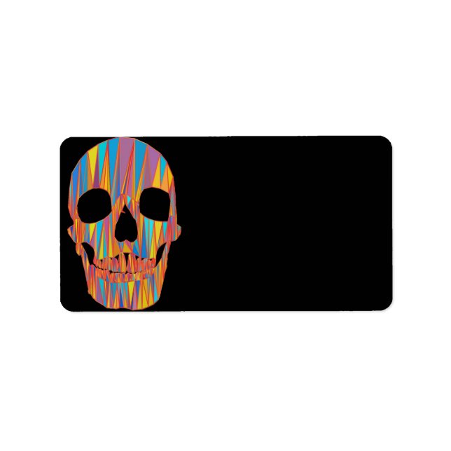 Colorful Skull Address Label (Front)
