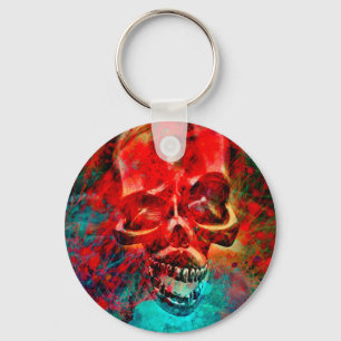 Colorful skull keychain