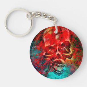 Colorful skull keychain