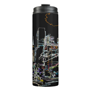 Colorful skyline in Manhattan Thermal Tumbler