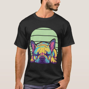 colorful sleeping french bulldog T-Shirt