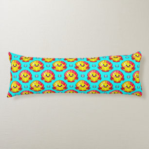 Colorful Smiling Seashells and Crabs Body Pillow