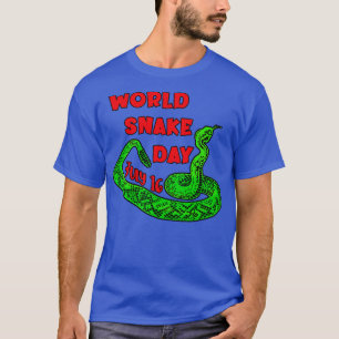COLORFUL SNAKE WORLD SNAKE DAY JULY T-Shirt