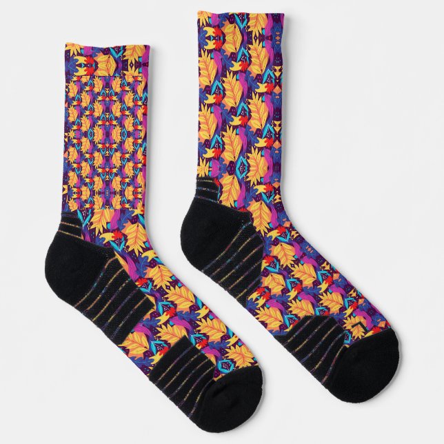 Colorful socks with vibrant abstract patterns  (Right)