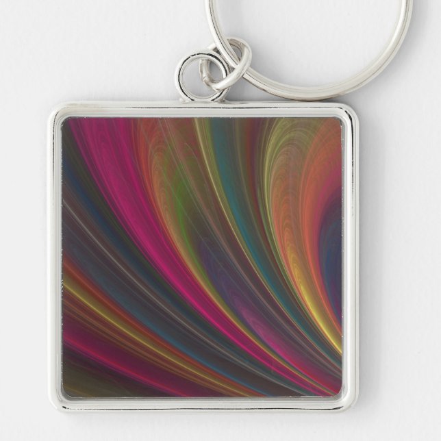 Colorful Soft Sand Waves Keychain (Front)