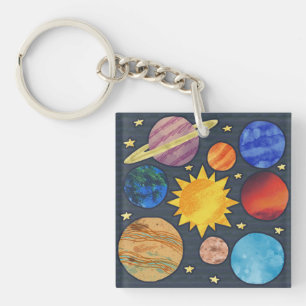 Colorful Solar System Keychain