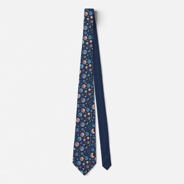 Colorful Space Themed Tie (Front)