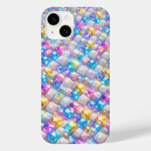 Colorful Sparkling Gemstone Mosaic Luxury Diamond  Case-Mate iPhone 14 Case