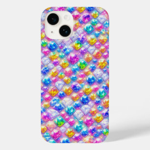 Colorful Sparkling Gemstone Mosaic Luxury Diamond  Case-Mate iPhone 14 Case