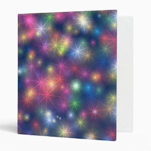 Colorful Sparkly Party Lights Binder