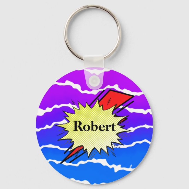 colorful speech bubble keychain (Front)