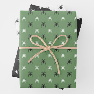Colorful spiders, Hallowee,Wrapping Paper SheetSet