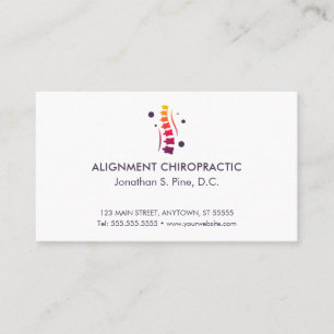 Colorful Spine Logo Chiropractic Appointment Cards