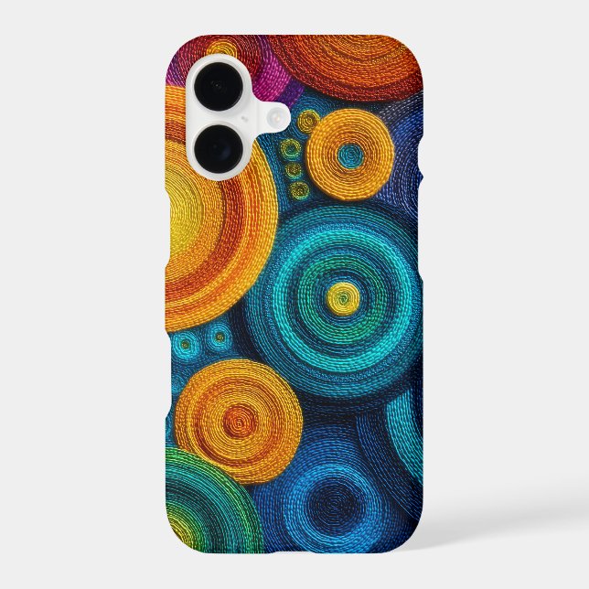 Colorful Spiral Abstract Pattern Geometric Swirl (Back)