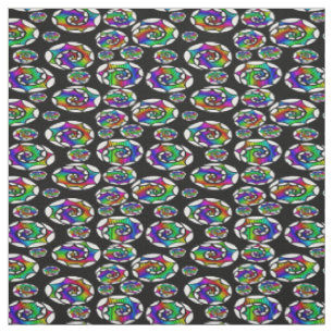 Colorful spirals fabric