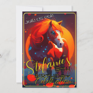 Colorful Spirit Pony 38 Anniversaire Invitation