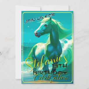 Colorful Spirit Pony 43 Anniversaire Invitation