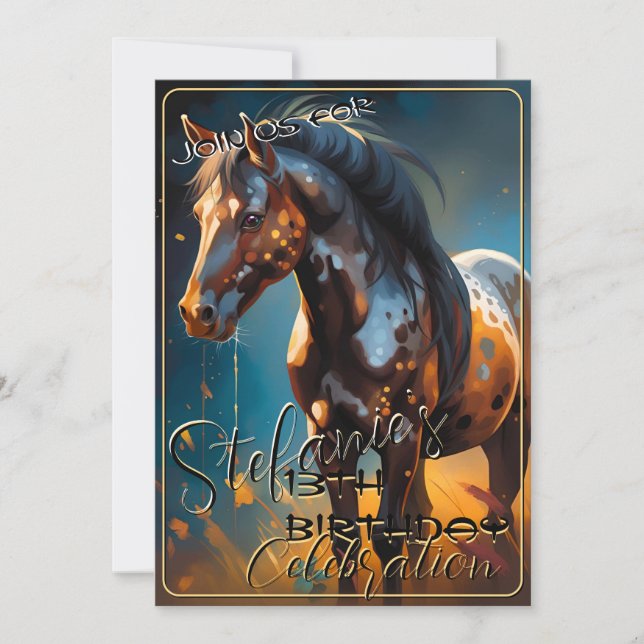 Colorful Spirit Pony 62 Anniversaire Invitation (Devant)