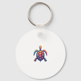 Colorful Splash Eastern Box Turtle (1) Keychain