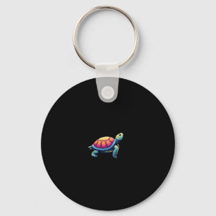 Colorful Splash Eastern Box Turtle (1) Keychain