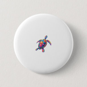 Colorful Splash Eastern Box Turtle (2) 2 Inch Round Button