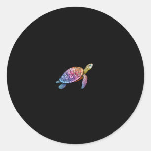 Colorful Splash Eastern Box Turtle (3) Classic Round Sticker