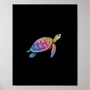 Colorful Splash Eastern Box Turtle (3) Poster