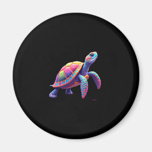 Colorful Splash Eastern Box Turtle (4) Magnet