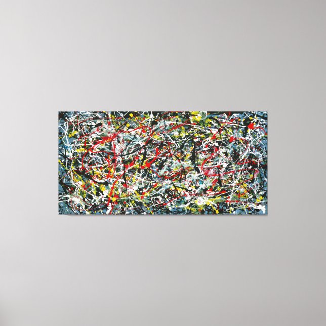 COLORFUL SPLATTER IV - Action painting -Abstract- Canvas Print (Front)