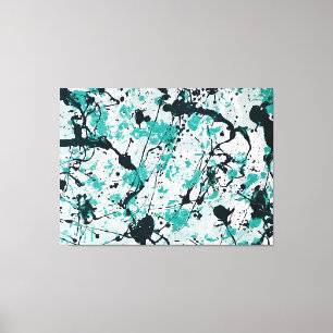 COLORFUL SPLATTER L V - Action painting -Abstract- Canvas Print