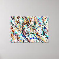 COLORFUL SPLATTER LI - Action painting -Abstract-