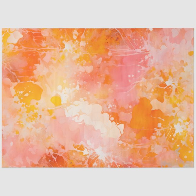 Colorful Splatter Paint Art Tissue Paper (Front)