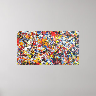 COLORFUL SPLATTER VI - Action painting -Abstract- Canvas Print
