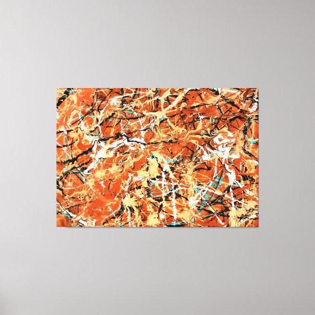 COLORFUL SPLATTER XLVII - Action painting - Canvas Print (Front)