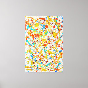 COLORFUL SPLATTER XX - Action painting -Abstract- Canvas Print