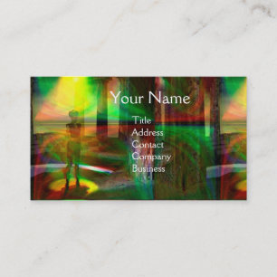 COLORFUL SPOTLIGHTS AND SCENIC LIGHT STREAMS BUSINESS CARD