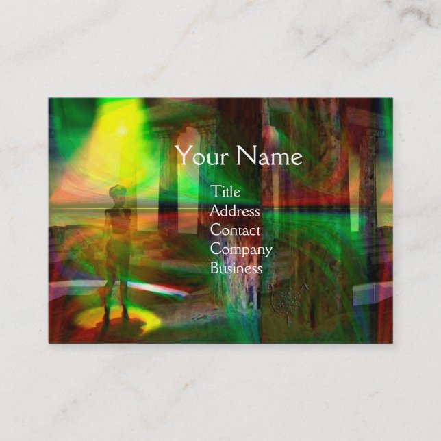 COLORFUL SPOTLIGHTS AND SCENIC LIGHT STREAMS BUSINESS CARD (Front)