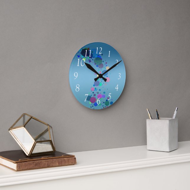 Colorful Spots Round Clock (Office)