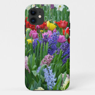 Colorful spring flower garden iPhone 11 case