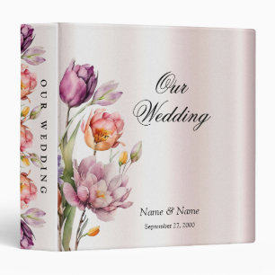 Colorful Spring Flowers Album Binder