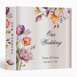 Colorful Spring Flowers Album Binder