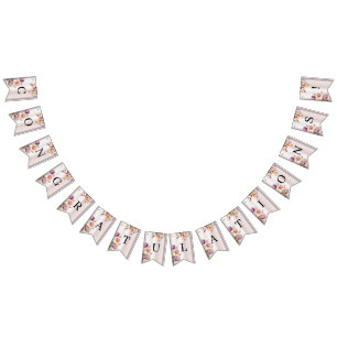 Colorful Spring Flowers Bunting Flag