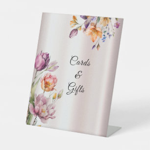 Colorful Spring Flowers Tabletop Signs