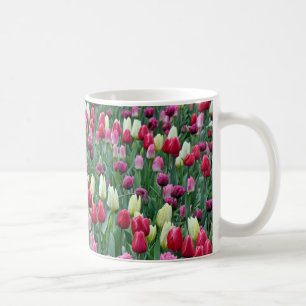 Colorful spring tulips coffee mug