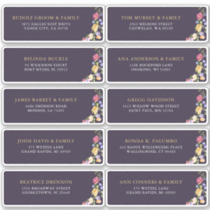 Colorful Spring Wildflower Guest Address Label