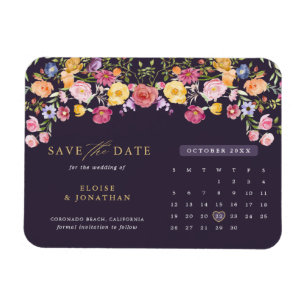 Colorful Spring Wildflower Meadow  Save the Date Magnet