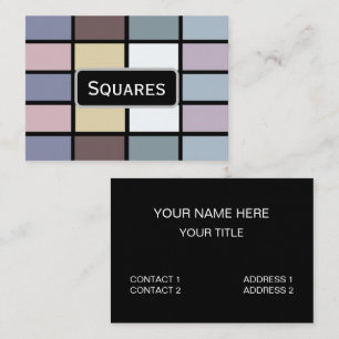 Colorful Squares Geometric  Business Card