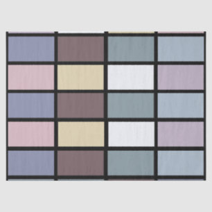 Colorful Squares Geometric Tissue Paper