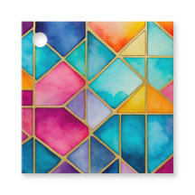 Colorful Stained Glass Art Gift Tags